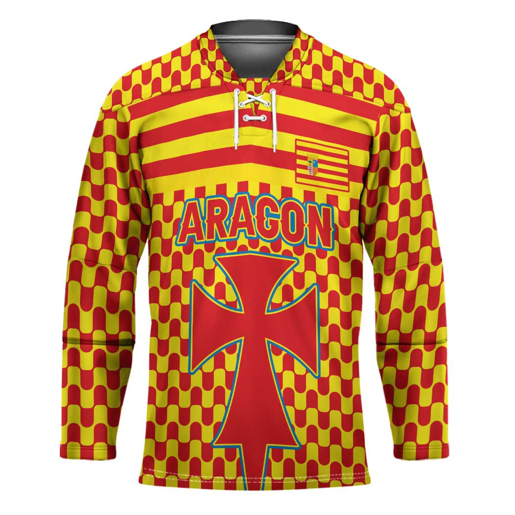 Aragon Flag Hockey Jersey Autonomous Community of Spain - Wonder Print Shop
