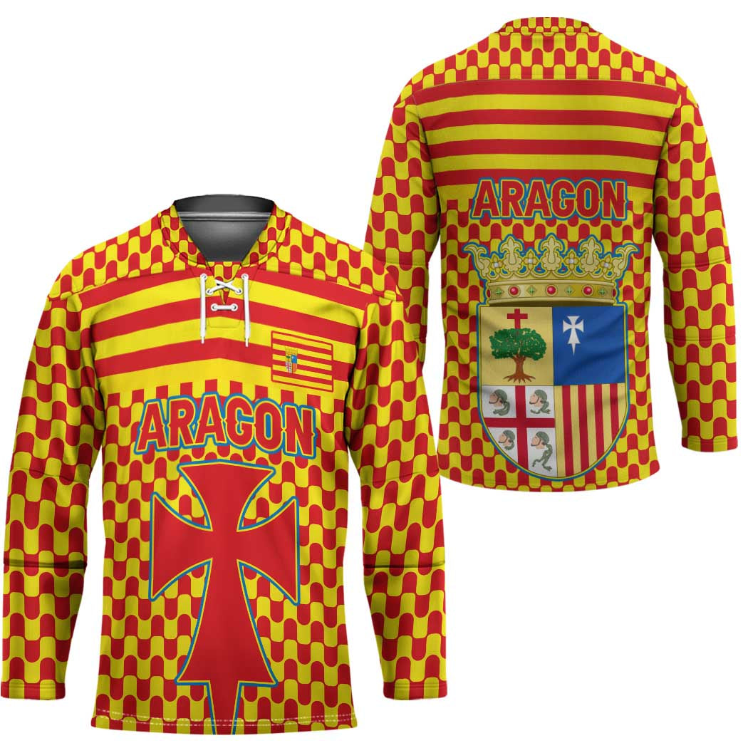 Aragon Flag Hockey Jersey Autonomous Community of Spain - Wonder Print Shop