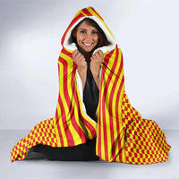Aragon Flag Hooded Blanket Autonomous Community of Spain - Wonder Print Shop