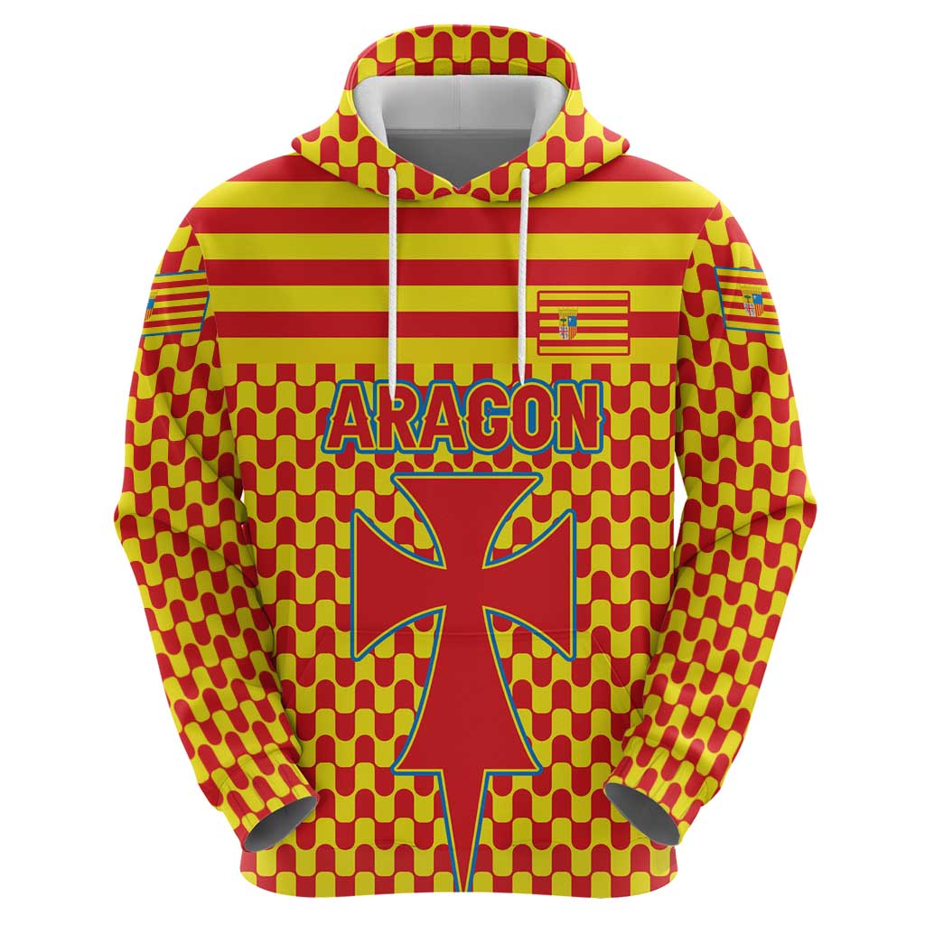 Aragon Flag Hoodie Autonomous Community of Spain - Wonder Print Shop