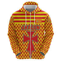 Aragon Flag Hoodie Autonomous Community of Spain - Wonder Print Shop