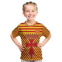 Aragon Flag Kid T Shirt Autonomous Community of Spain - Wonder Print Shop