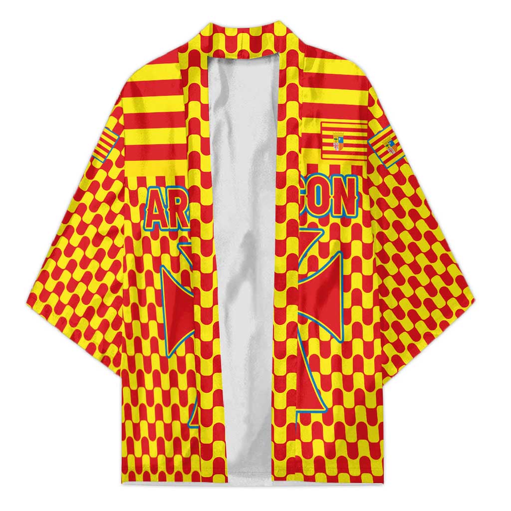 Aragon Flag Kimono Autonomous Community of Spain - Wonder Print Shop