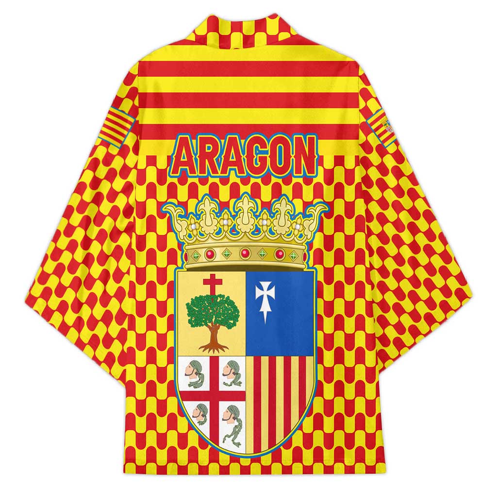 Aragon Flag Kimono Autonomous Community of Spain - Wonder Print Shop
