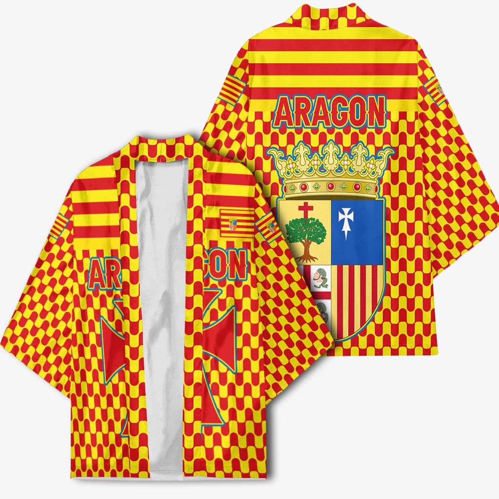 Aragon Flag Kimono Autonomous Community of Spain - Wonder Print Shop