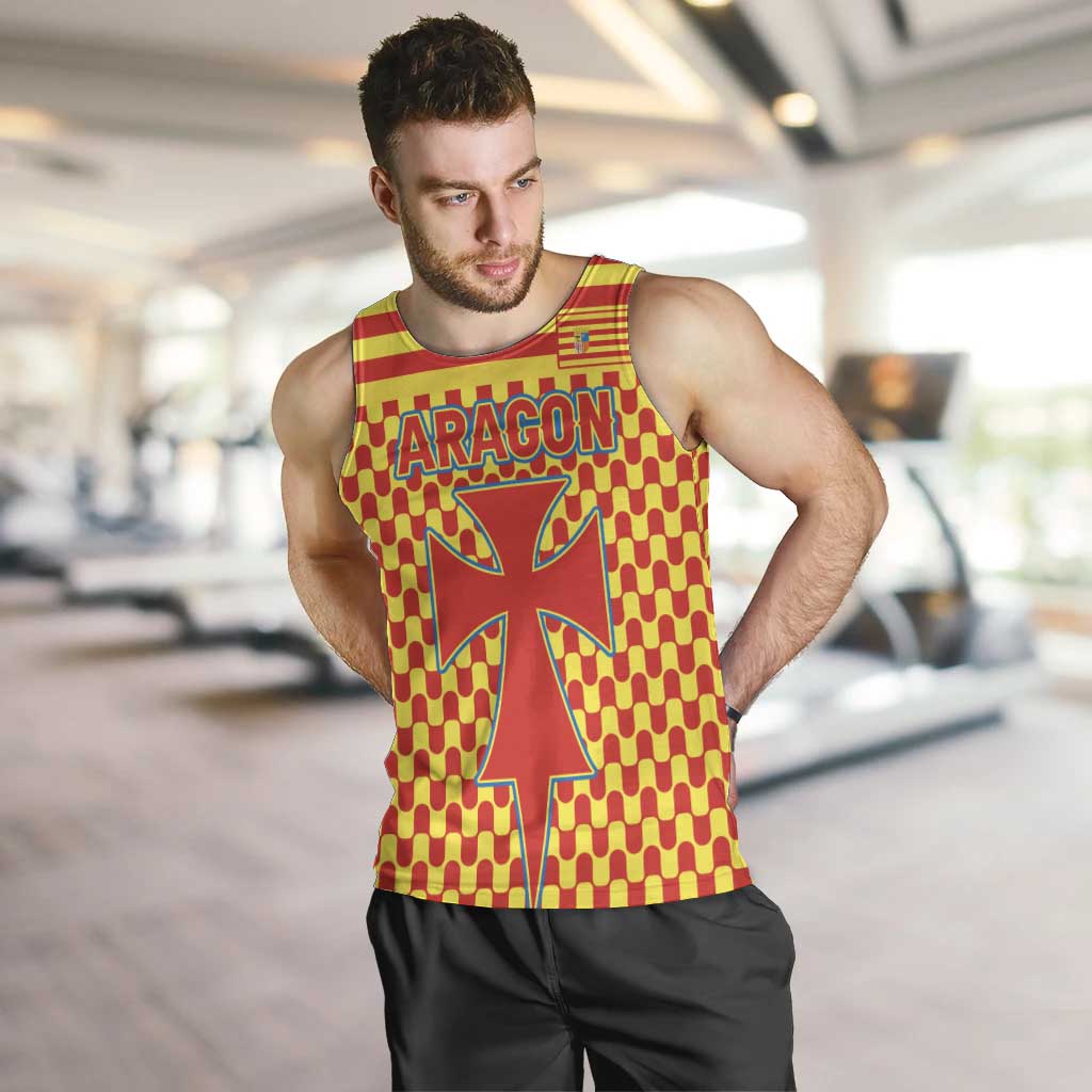 Aragon Flag Men Tank Top Autonomous Community of Spain - Wonder Print Shop