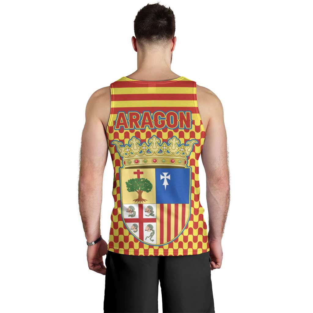 Aragon Flag Men Tank Top Autonomous Community of Spain - Wonder Print Shop
