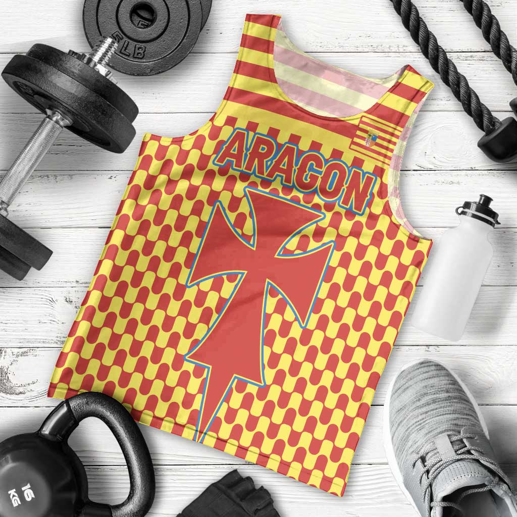 Aragon Flag Men Tank Top Autonomous Community of Spain - Wonder Print Shop