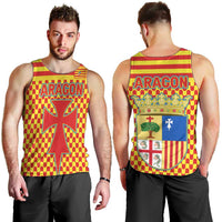 Aragon Flag Men Tank Top Autonomous Community of Spain - Wonder Print Shop