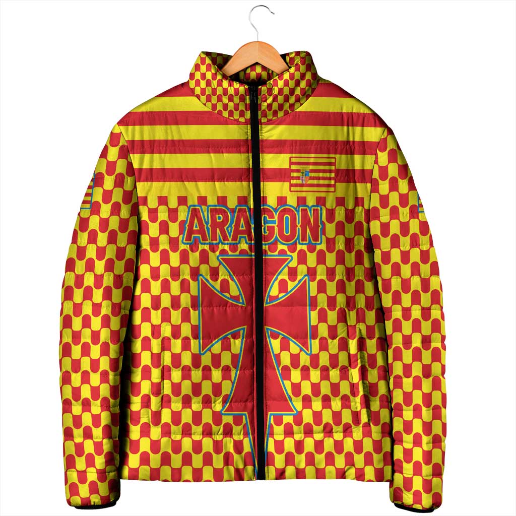 Aragon Flag Padded Jacket Autonomous Community of Spain - Wonder Print Shop