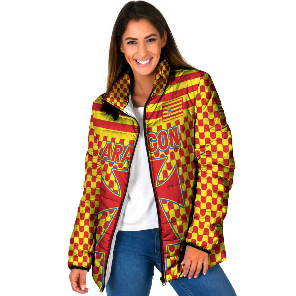 Aragon Flag Padded Jacket Autonomous Community of Spain - Wonder Print Shop