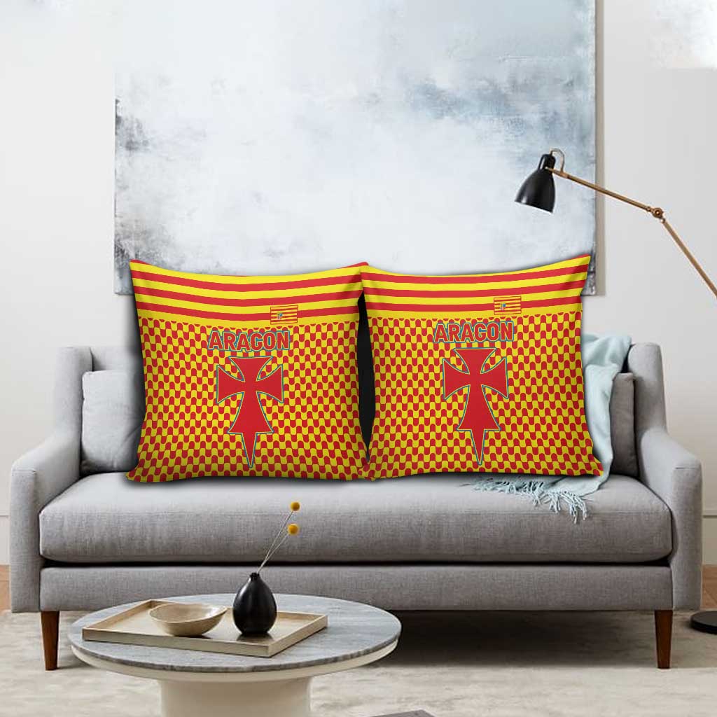 Aragon Flag Pillow Cover Autonomous Community of Spain - Wonder Print Shop