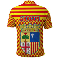 Aragon Flag Polo Shirt Autonomous Community of Spain - Wonder Print Shop