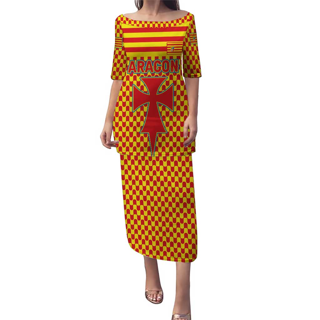 Aragon Flag Puletasi Autonomous Community of Spain - Wonder Print Shop