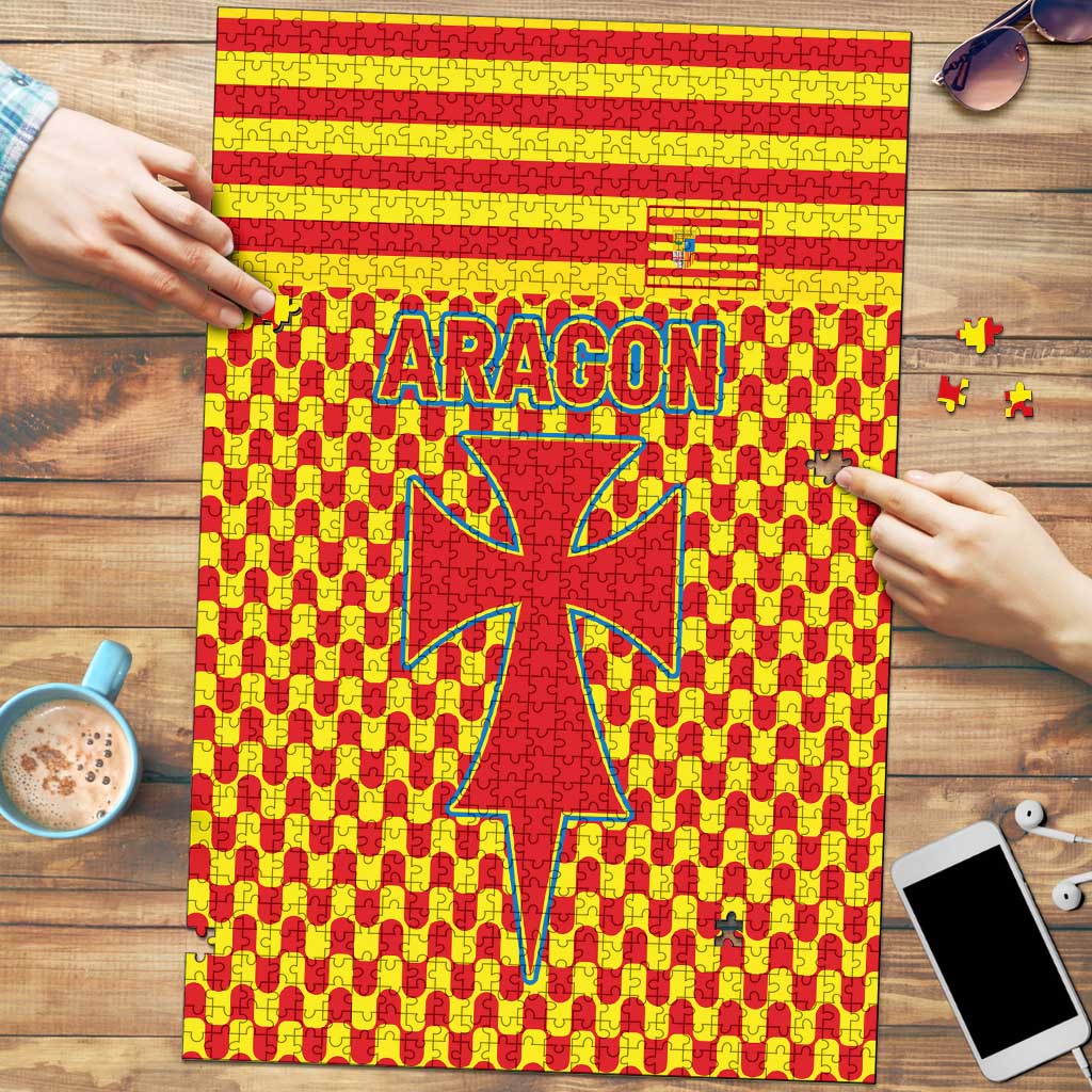 Aragon Flag Puzzle Autonomous Community of Spain - Wonder Print Shop
