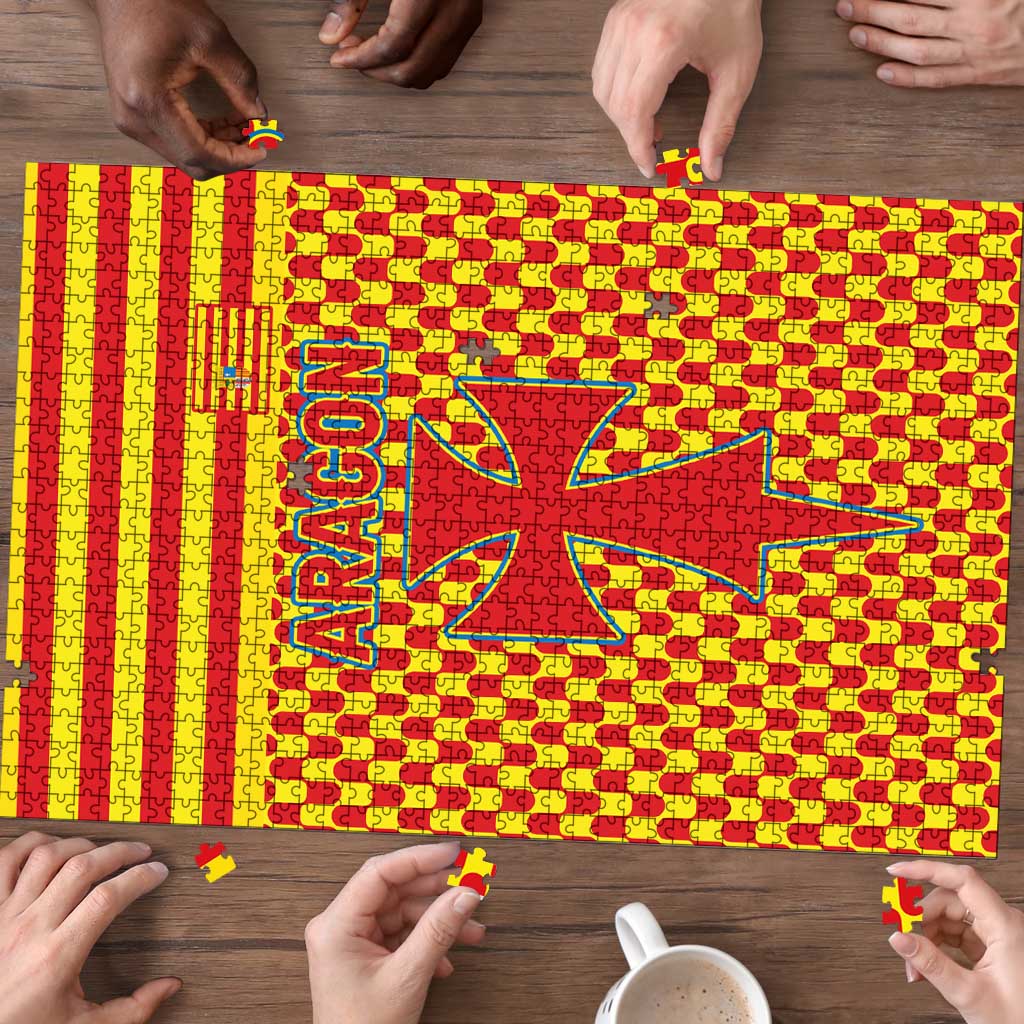 Aragon Flag Puzzle Autonomous Community of Spain - Wonder Print Shop