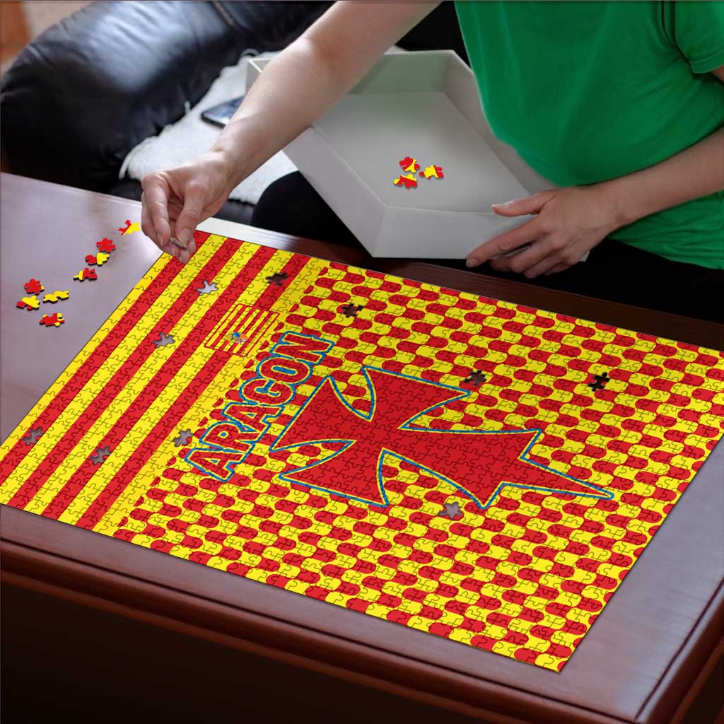 Aragon Flag Puzzle Autonomous Community of Spain - Wonder Print Shop
