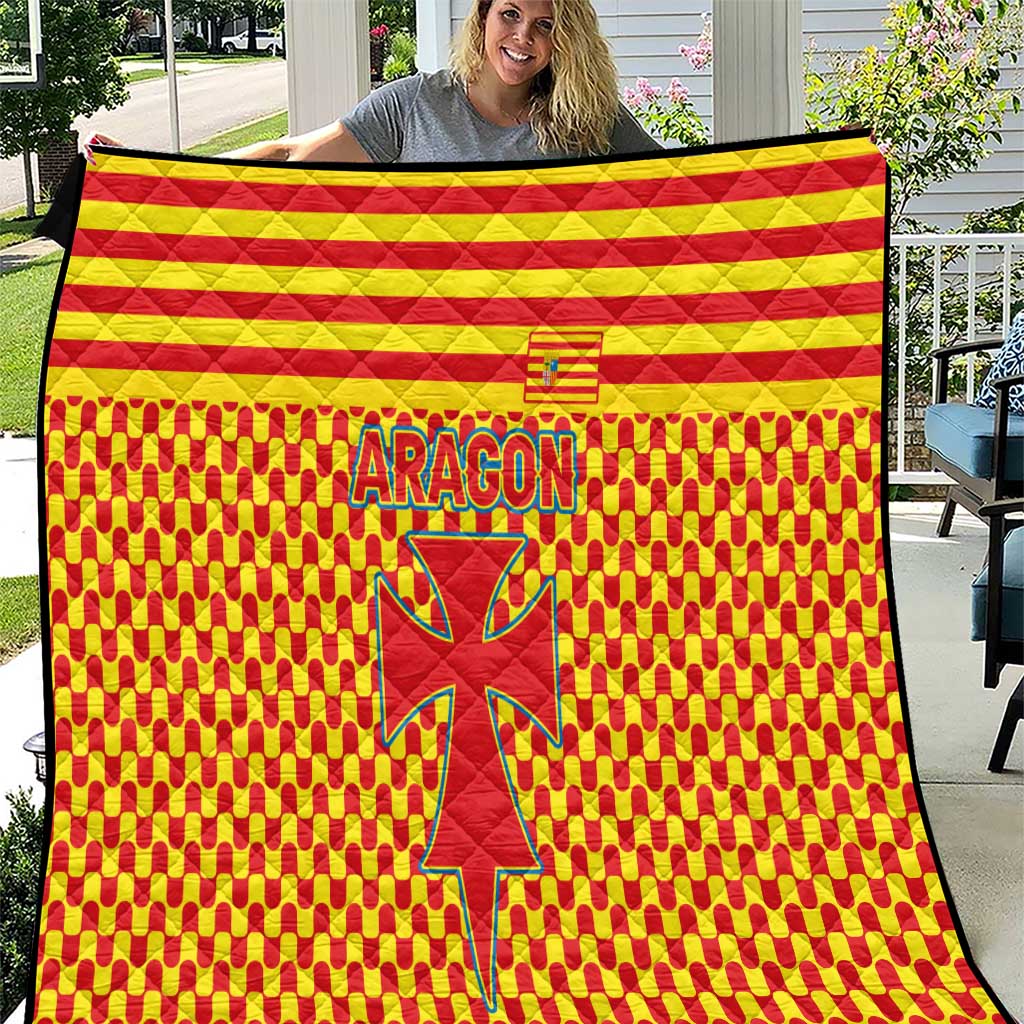 Aragon Flag Quilt Autonomous Community of Spain - Wonder Print Shop