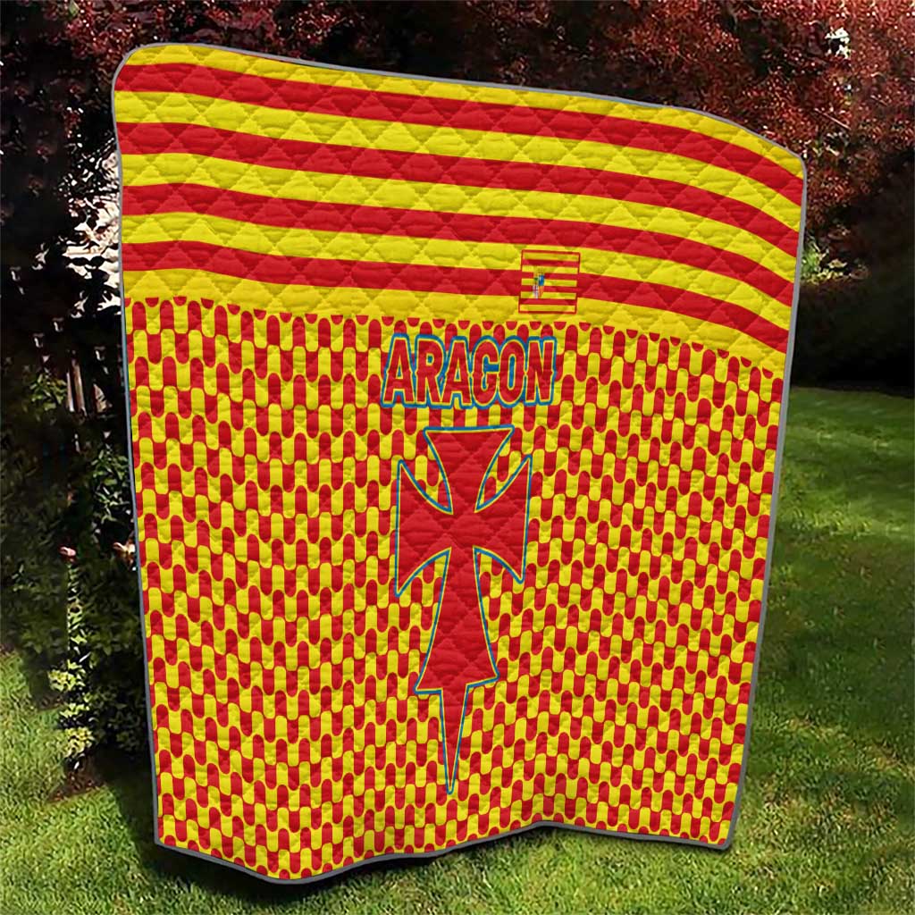 Aragon Flag Quilt Autonomous Community of Spain - Wonder Print Shop