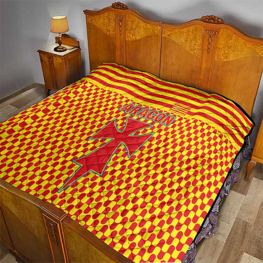 Aragon Flag Quilt Autonomous Community of Spain - Wonder Print Shop
