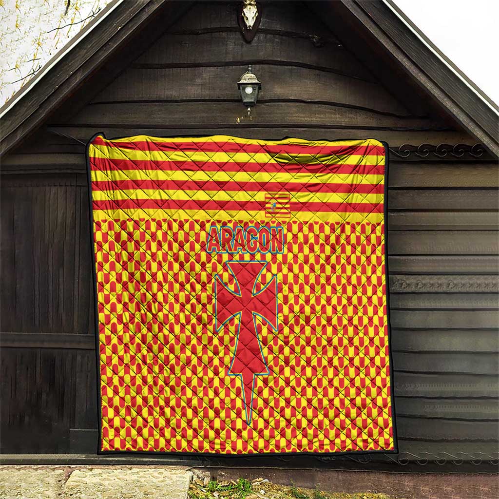 Aragon Flag Quilt Autonomous Community of Spain - Wonder Print Shop