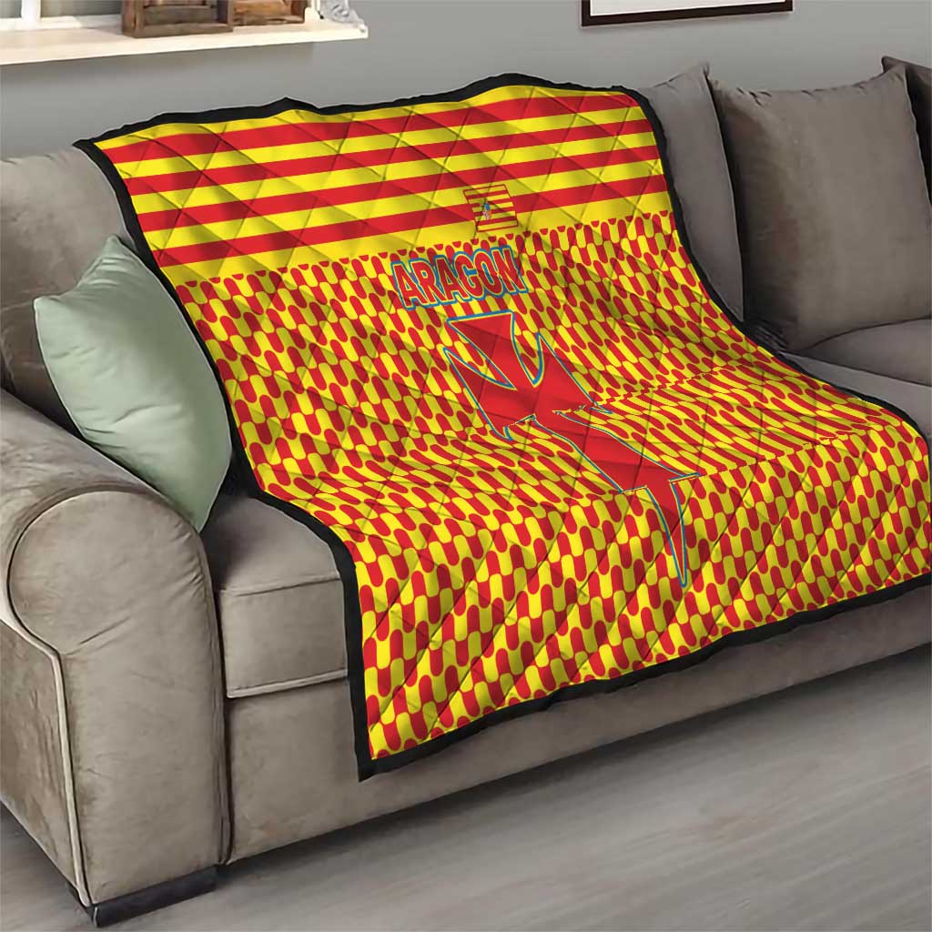 Aragon Flag Quilt Autonomous Community of Spain - Wonder Print Shop