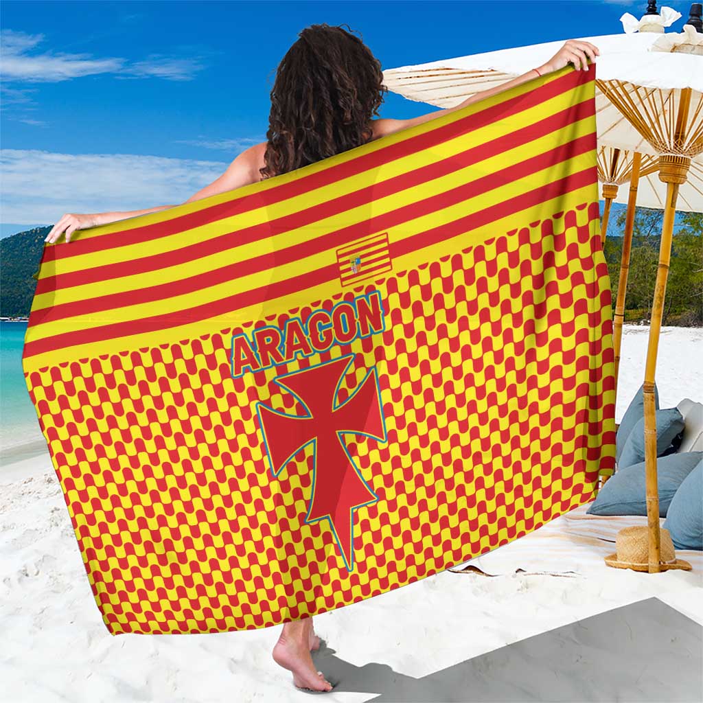 Aragon Flag Sarong Autonomous Community of Spain - Wonder Print Shop