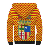 Aragon Flag Sherpa Hoodie Autonomous Community of Spain - Wonder Print Shop