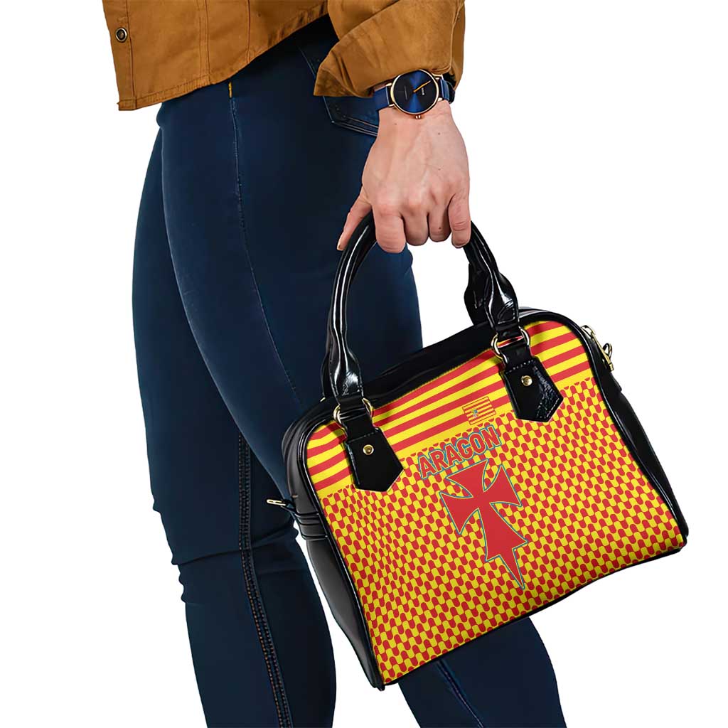Aragon Flag Shoulder Handbag Autonomous Community of Spain - Wonder Print Shop