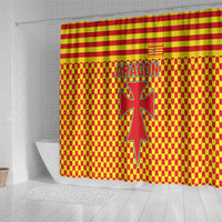 Aragon Flag Shower Curtain Autonomous Community of Spain - Wonder Print Shop