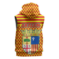 Aragon Flag Sleeveless Hoodie Autonomous Community of Spain - Wonder Print Shop
