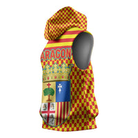 Aragon Flag Sleeveless Hoodie Autonomous Community of Spain - Wonder Print Shop