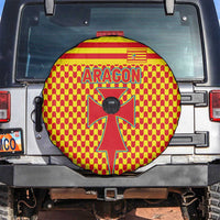 Aragon Flag Spare Tire Cover Autonomous Community of Spain - Wonder Print Shop