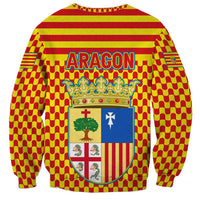 Aragon Flag Sweatshirt Autonomous Community of Spain - Wonder Print Shop