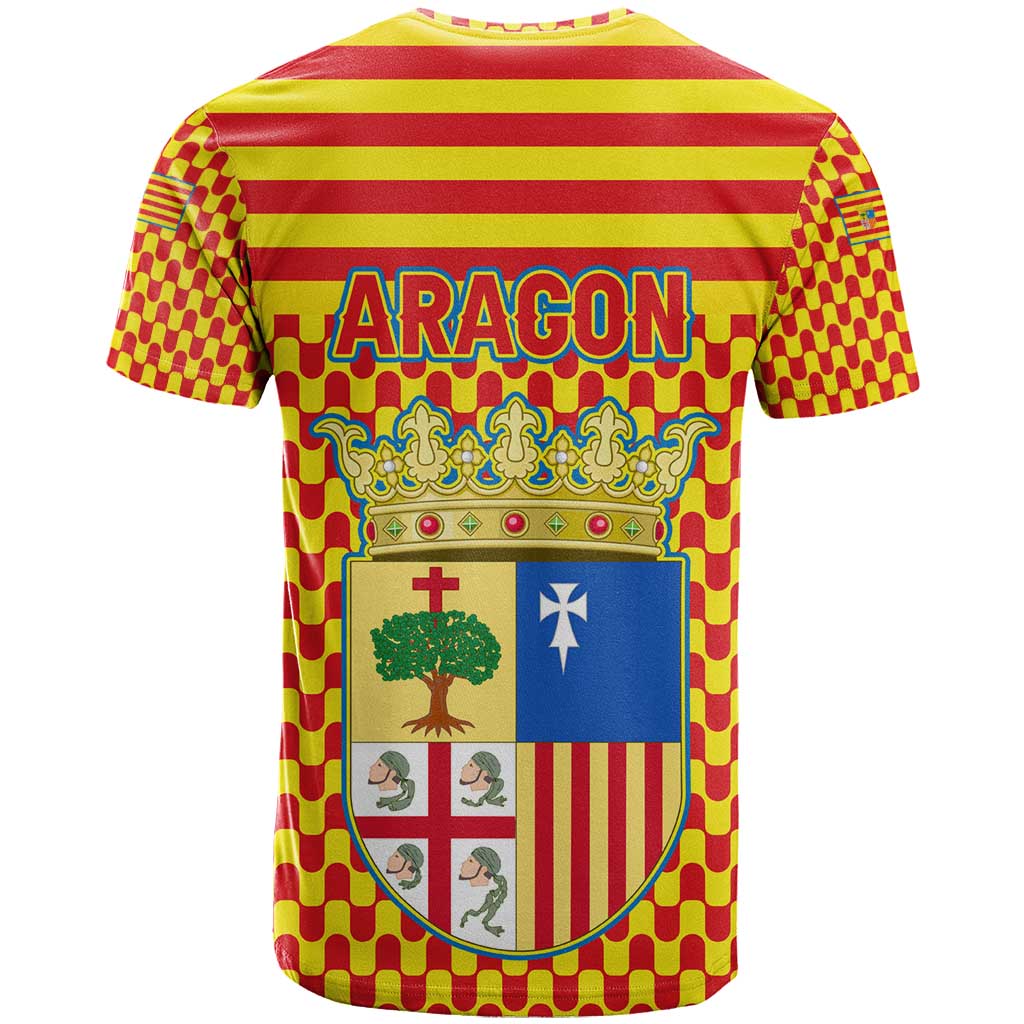 Aragon Flag T Shirt Autonomous Community of Spain - Wonder Print Shop