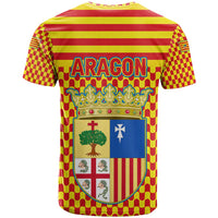 Aragon Flag T Shirt Autonomous Community of Spain - Wonder Print Shop