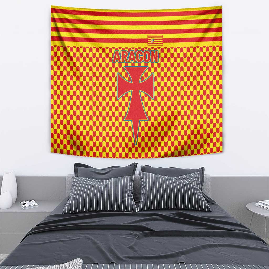Aragon Flag Tapestry Autonomous Community of Spain - Wonder Print Shop