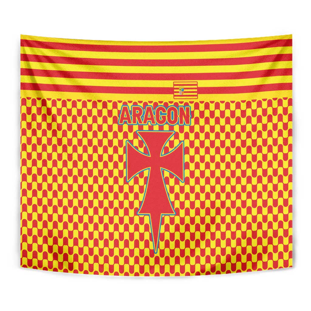 Aragon Flag Tapestry Autonomous Community of Spain - Wonder Print Shop