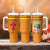 Aragon Flag Tumbler With Handle Autonomous Community of Spain - Wonder Print Shop