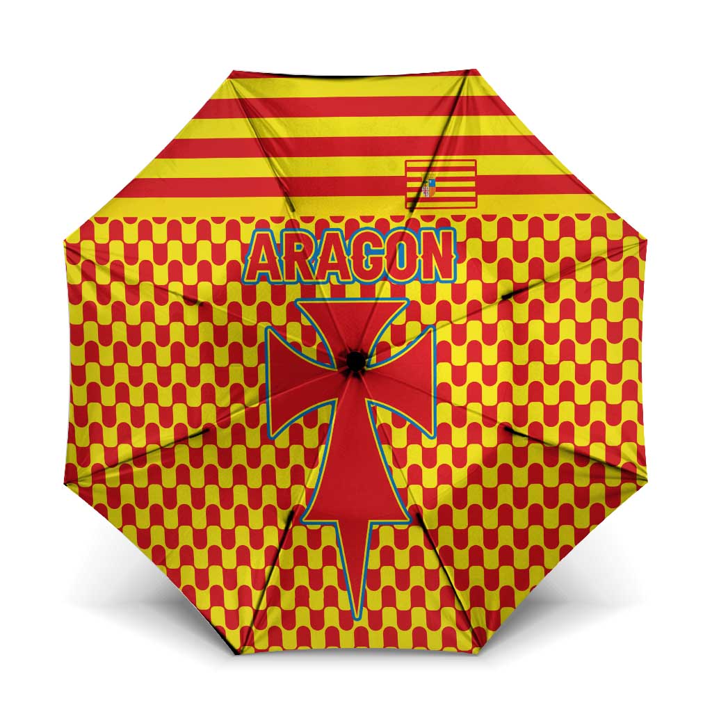 Aragon Flag Umbrella Autonomous Community of Spain - Wonder Print Shop