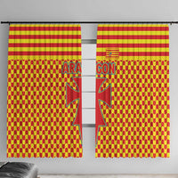 Aragon Flag Window Curtain Autonomous Community of Spain - Wonder Print Shop