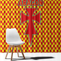 Aragon Flag Window Curtain Autonomous Community of Spain - Wonder Print Shop