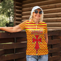 Aragon Flag Women Polo Shirt Autonomous Community of Spain - Wonder Print Shop