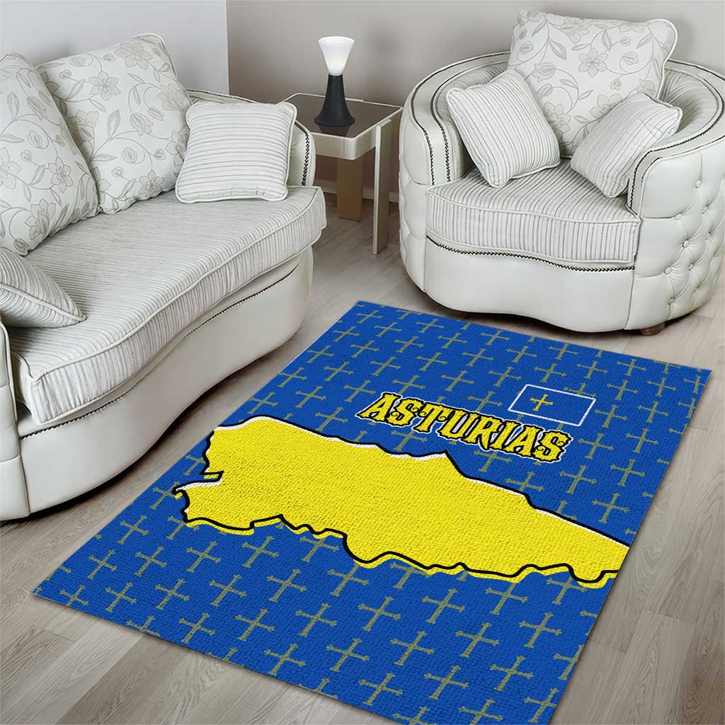 Asturias Flag Area Rug Autonomous Community of Spain - Wonder Print Shop