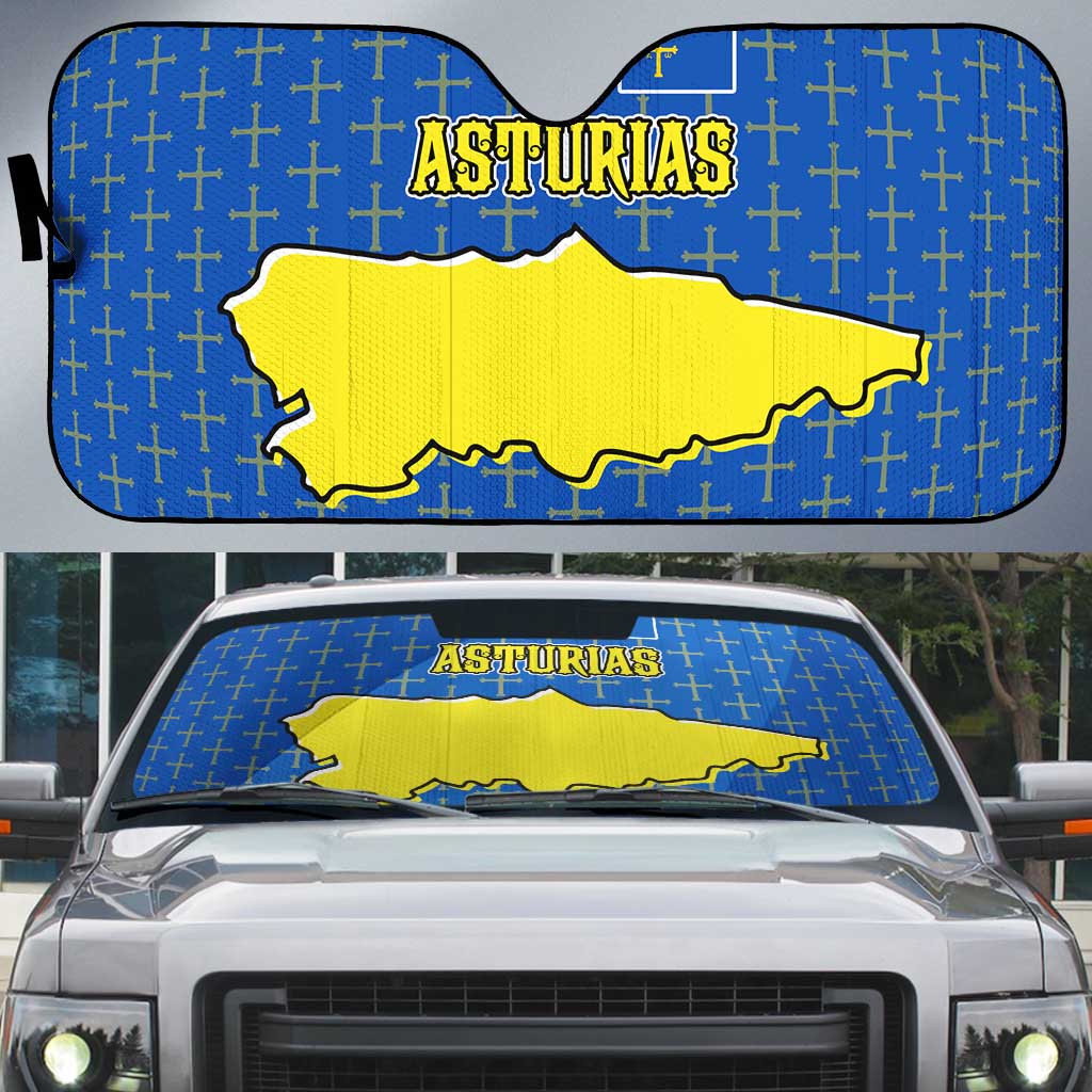 Asturias Flag Auto Sun Shade Autonomous Community of Spain - Wonder Print Shop