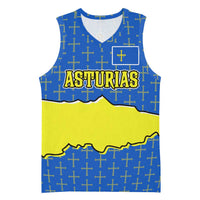 Asturias Flag Basketball Jersey Autonomous Community of Spain - Wonder Print Shop