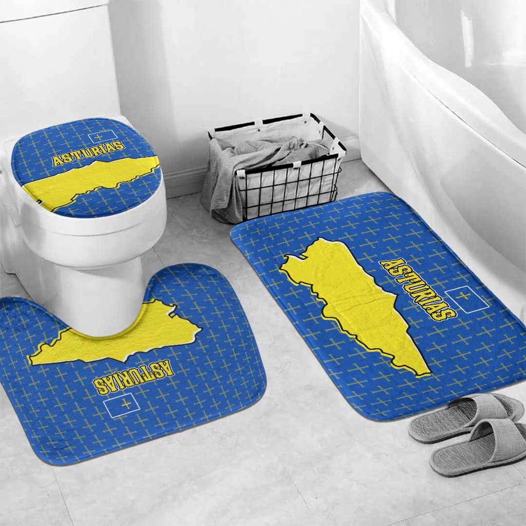 Asturias Flag Bathroom Set Autonomous Community of Spain - Wonder Print Shop