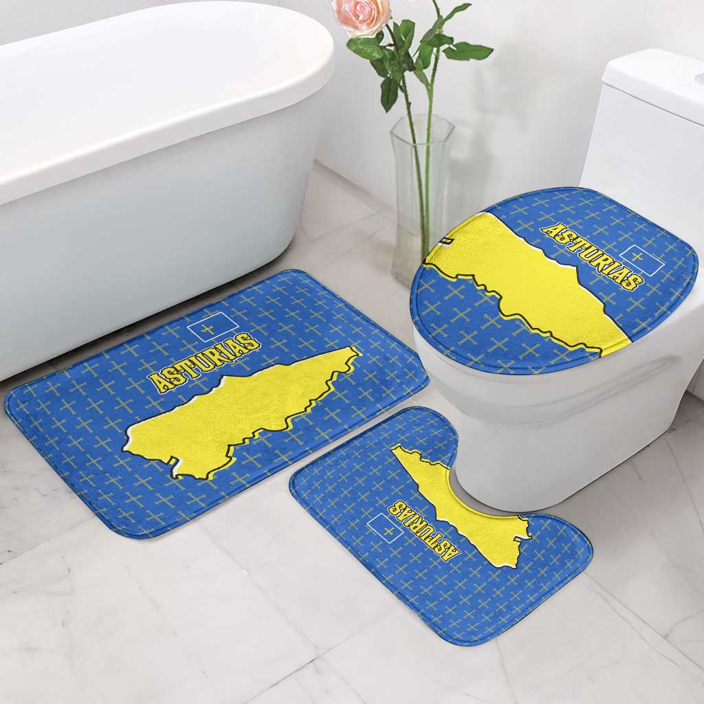 Asturias Flag Bathroom Set Autonomous Community of Spain - Wonder Print Shop