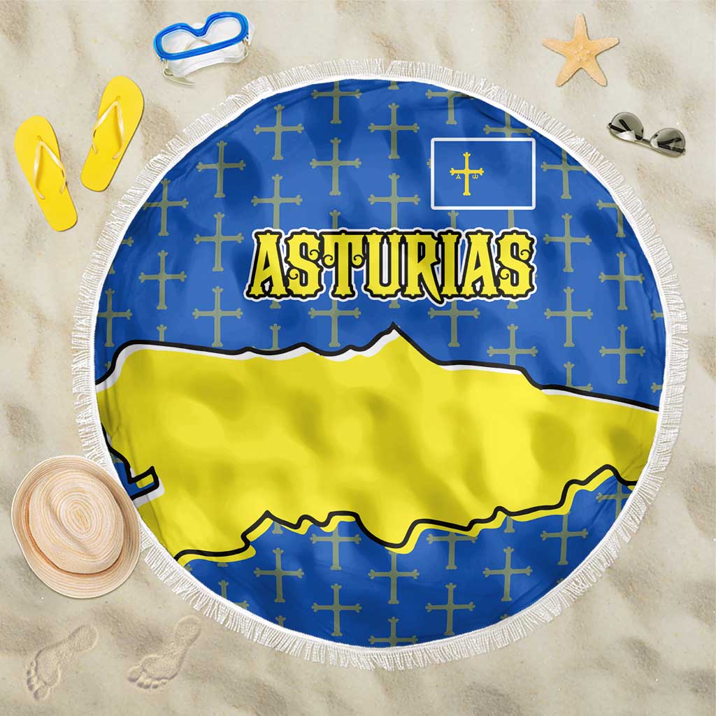 Asturias Flag Beach Blanket Autonomous Community of Spain - Wonder Print Shop