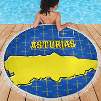 Asturias Flag Beach Blanket Autonomous Community of Spain - Wonder Print Shop